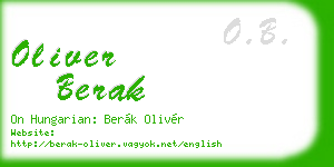 oliver berak business card